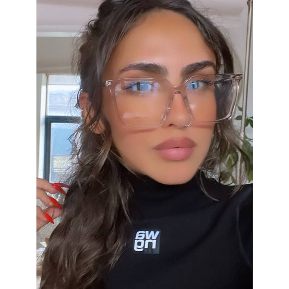 NEW Saint Laurent SL474 Opt Nude Clear Square Frames - Picture 2 of 8